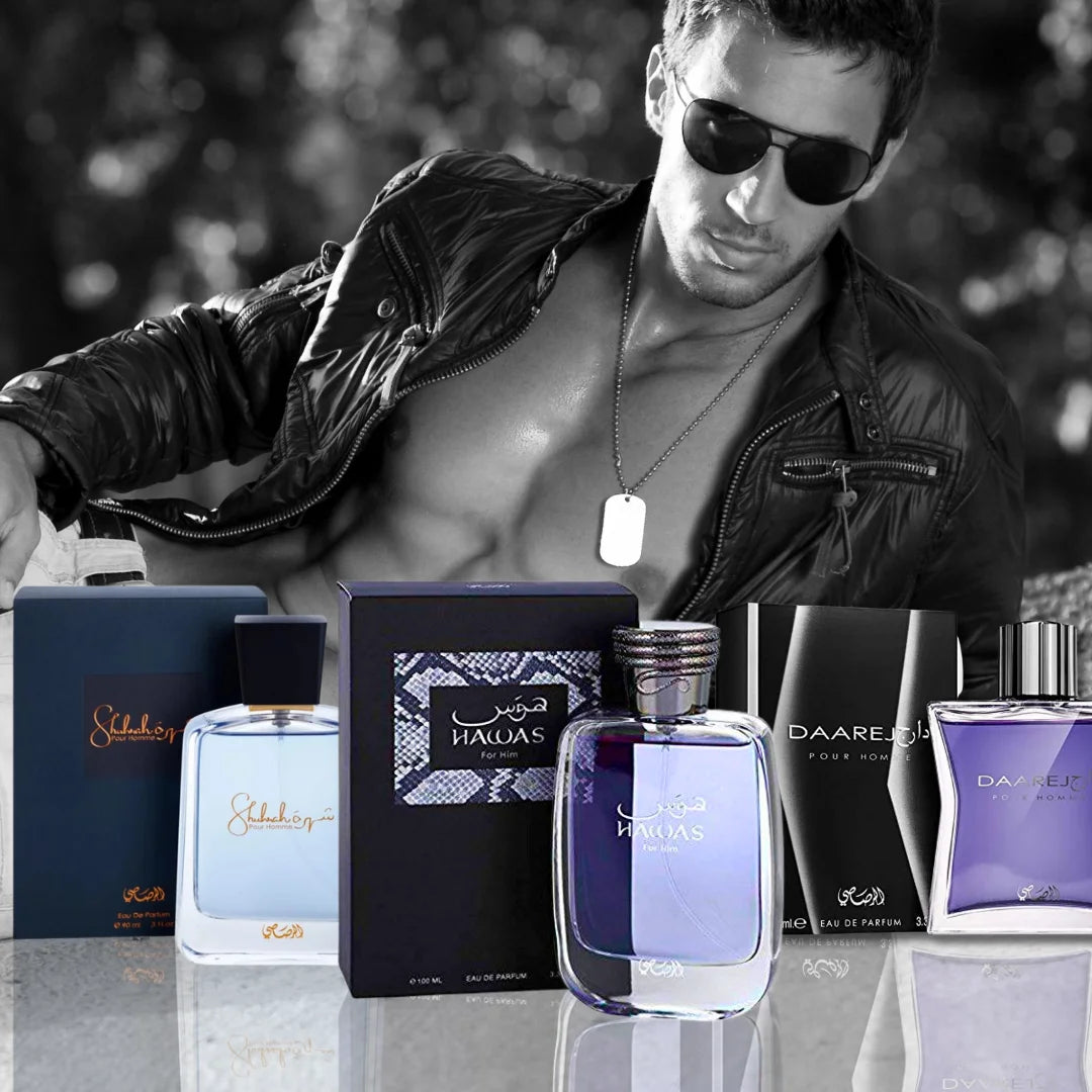 Premium Men Collection-Hawas 100Ml, Dareej 100Ml, Shuhrah 90Ml