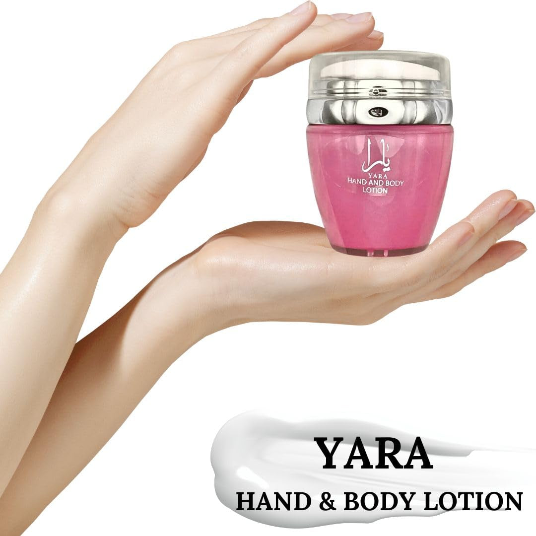 YARA Hand & Body Lotion 45ML (1.53 OZ) Ultra Moisturizing, Skin-Nourishing, Replenishes Dry Skin, Sweet Fragrance.